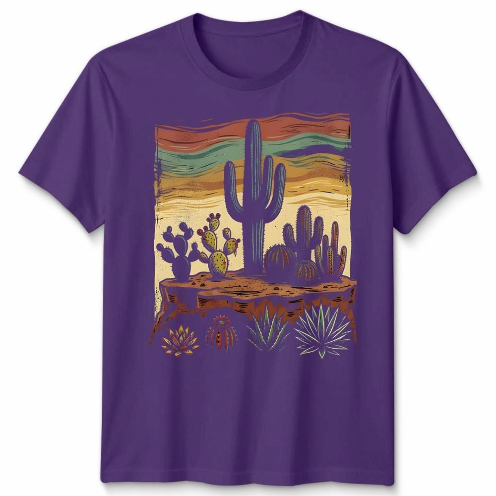 Retro Desert Cactus Unisex T Shirt Southwest Boho Plant Lover Unisexs Unisexs Tee