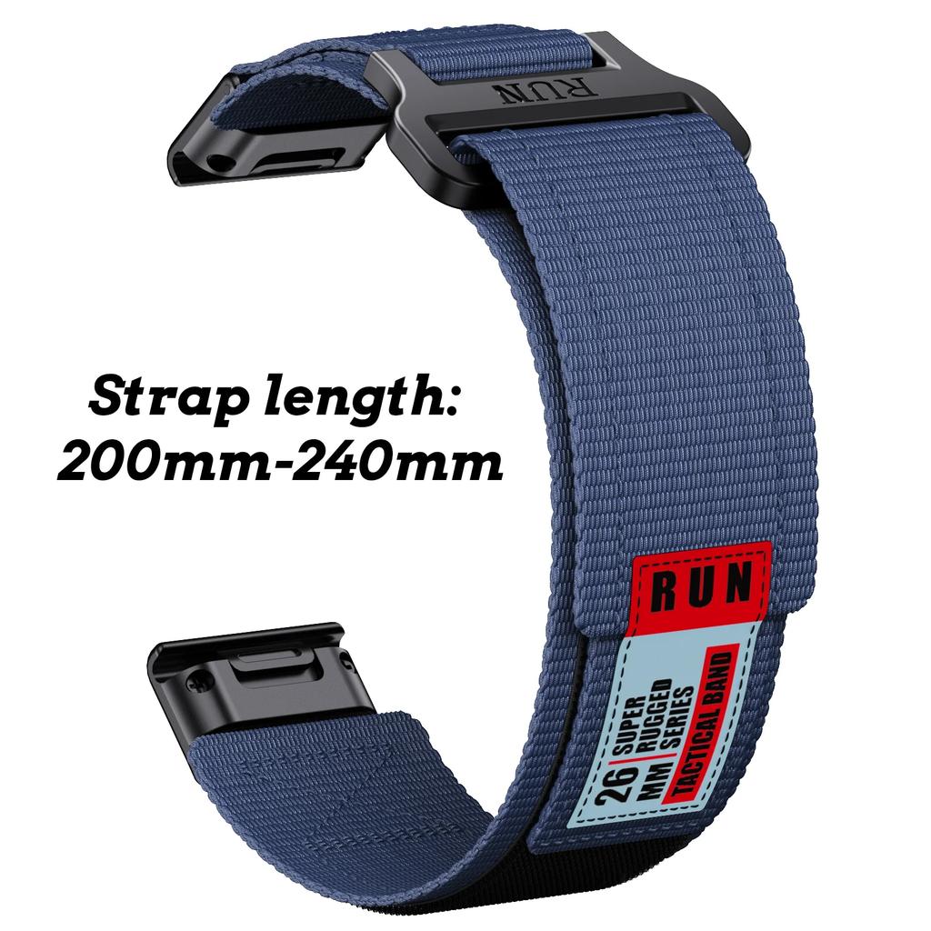 22/26mm Nylon Quick Release Strap for Garmin Fenix 7 7X Pro 6 6X 5 5X Plus QuickFit Strap Instinctive 2 Replacement Bracelet