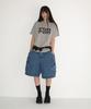 RONRON Dot Logo Basic Fit T Shirt Gray