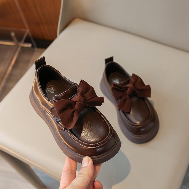 Kids Girls Princess Leather Shoes British Style Soft Sole Casual Low Top Flats