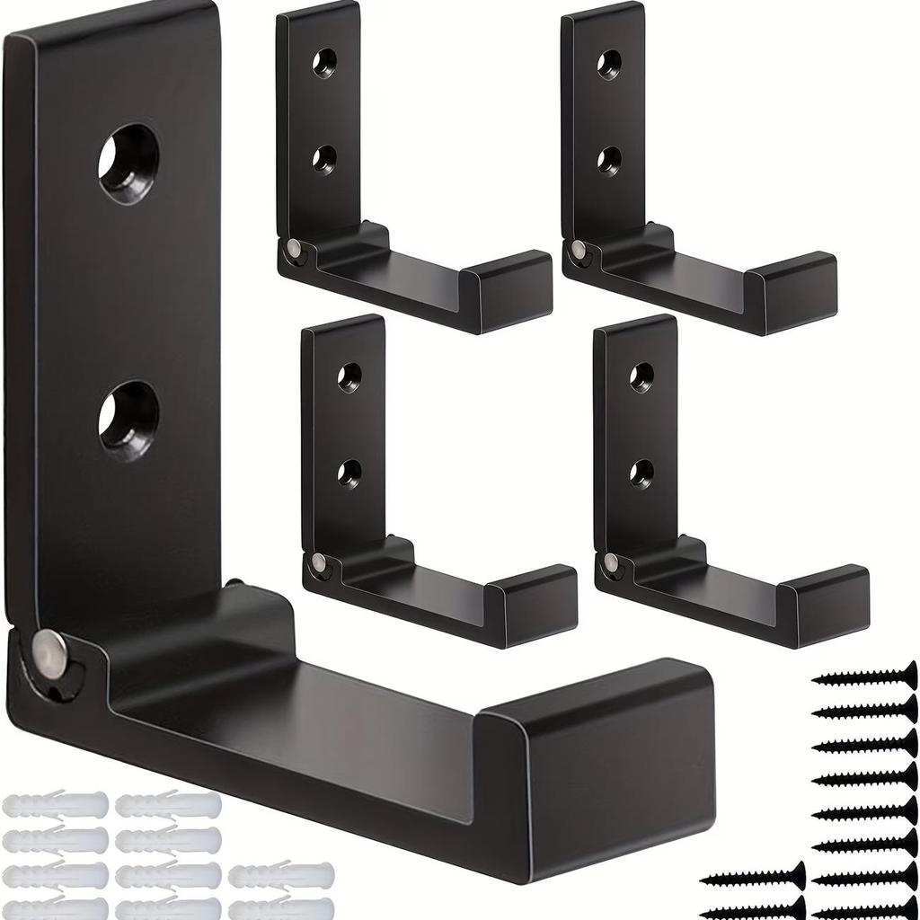 1pcs Heavy-Duty Aluminum Alloy Folding Coat Hooks – Wall-Mounted, Rust-Resistant, for Coats, Towels, Hats, Bags, Gear