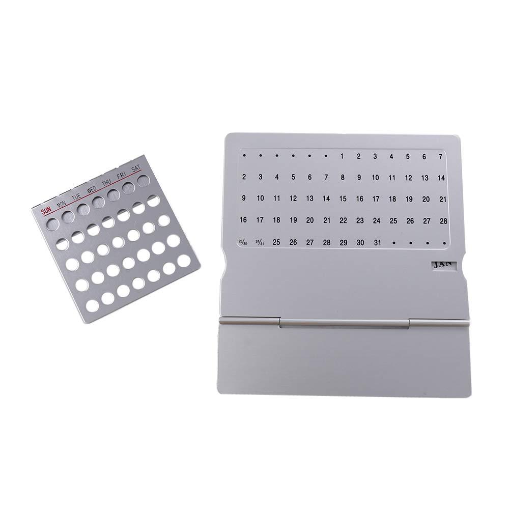 Supplies Aluminum Zinc Zinc Alloy Desk Decor Calendar Metal Calendar Perpetual Calendar 100 Years Calendar