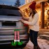 Christmas Elf Leg Decorations Hanging Ornaments, Red Green Striped Fabric Lightweight for Holiday Tree Fireplace And Car Interior Party Supplies