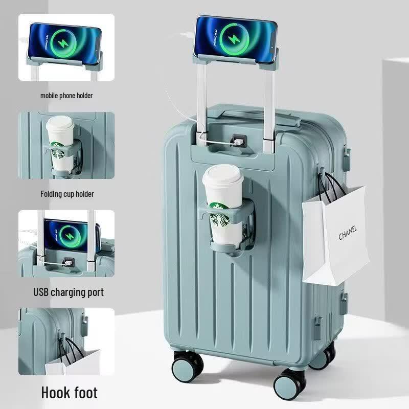 HANDUNYOU Stylish Ultralight Charging Travel Luggage