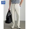 ROMON Men's Lightweight Straight-Leg Casual Trousers