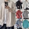 2026 Men Oversize Shirts Spring Men Preppy Shirt Unisex Woman Casual Street Fashion Blouses Streetwear Men Clothing
