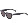 Saint Laurent Dark Grey Smoke Cat Eye Ladies Sunglasses Sl 462 Sulpice 001 53