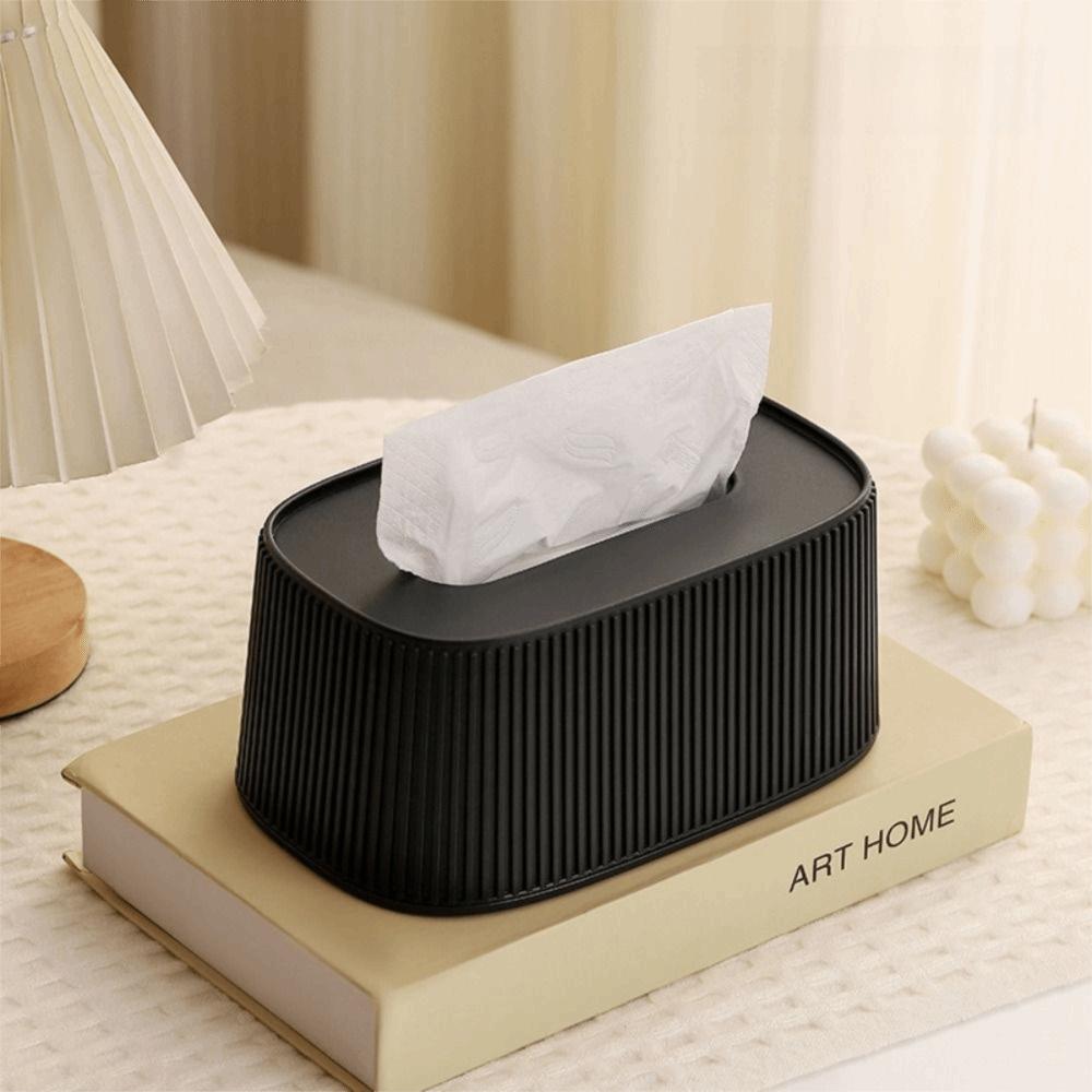 Smooth Tissue Box with Lid Large Opening Facial Tissue Holder Desktop Tissue Dispenser Office