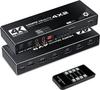 Avedio links Switcher Matriz HDMI 4K@60Hz com 4 Entradas e 2 Saídas, Função de Separação de Áudio, Saída de Áudio Digital Ótica/SPDIF/L/R, Controle Remoto