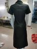 European-American Multi-Button Distressed Denim Dress