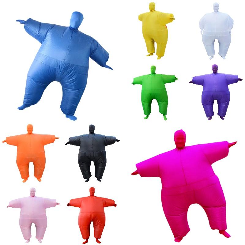 Cosplay Halloween Party Costume Fat Ninja Sumo Costume With Inflatable White Salmon Image