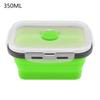 350 ml/500 ml/800 ml/1200 ml rechteckige, skalierbare, faltbare Lunchbox aus Silikon, Bento-Box