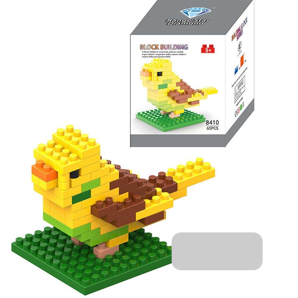 Mini Cartoon Building Blocks Cute Shape DIY Puzzle Toy with Bright Color for Kids
