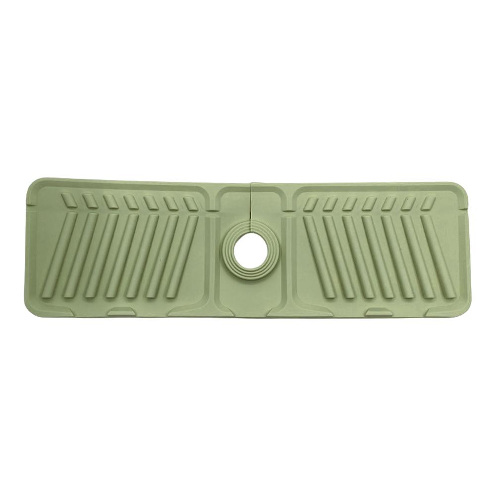 Silicone Faucet Mat Faucet Water Catcher Tray Multifunction Faucet Draining Pad Non-slip Splash-Proof for Kitchen Bathroom