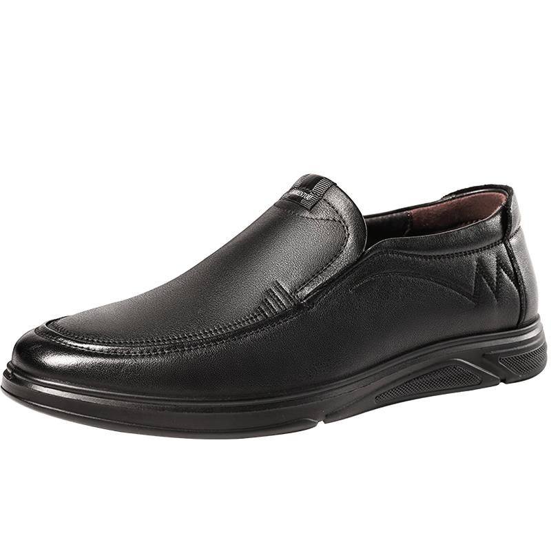 LAORENTOU Men s Leather Slip-on Loafers 40
