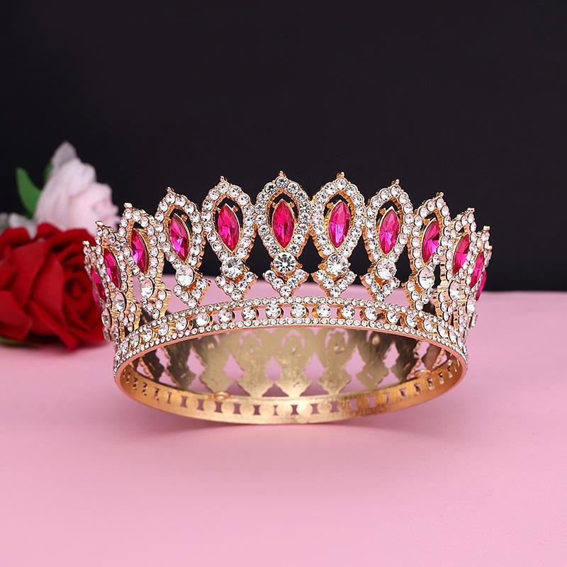 Men's Golden King's Crown Headwear Adult Birthday Crown Halloween Stage Opera Performance Unisex