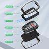 Metal Leather Car Key Fob Case Cover Keychain For Toyota Highlander Rav4 Camry Chr Corolla Kluger Prius 4Runner Mirai 86