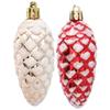 5Pcs Gift 5Pcs Christmas Painted Pine Cone Painted Hanging Pine Cone Balls Plastic Christmas Tree Decoration Navidad