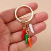 Fun Mini Chili Keyring Stylish Decorative Zinc Alloy Keychain Hanging Ornament For Keys Purses Gift
