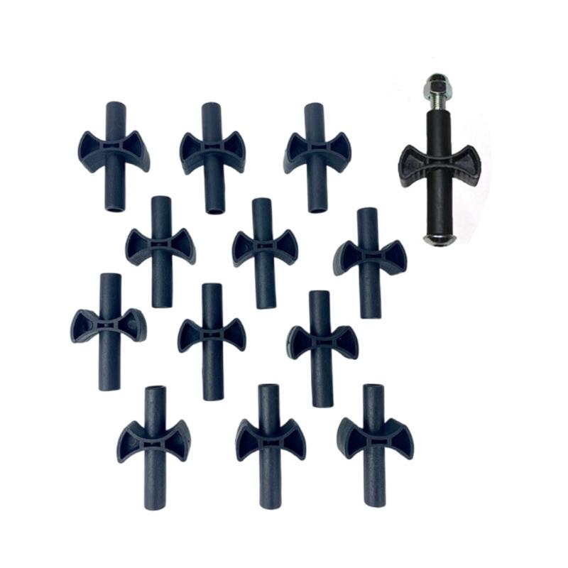 12Pcs Trampoline Enclosure Poles Gaps Spacers Crosses Shaped Safety Spacers for Trampoline Enclosure Post Connection