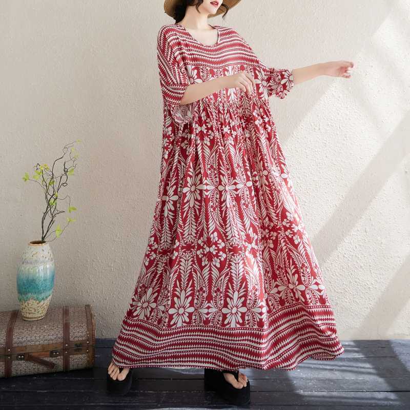 New Women's Loose Bohemian Artistic Dress