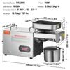 Electric Oil Press Machine, 850W Stainless Steel Oil Extractor Machine, 0-300℃ / 32 - 572 ℉ Adjustable Temperature, Hot Press Oil Expeller for