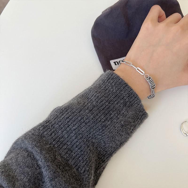 Korean-Japanese Heart String Bracelet: Retro Twist Braid with Hip Hop Flair
