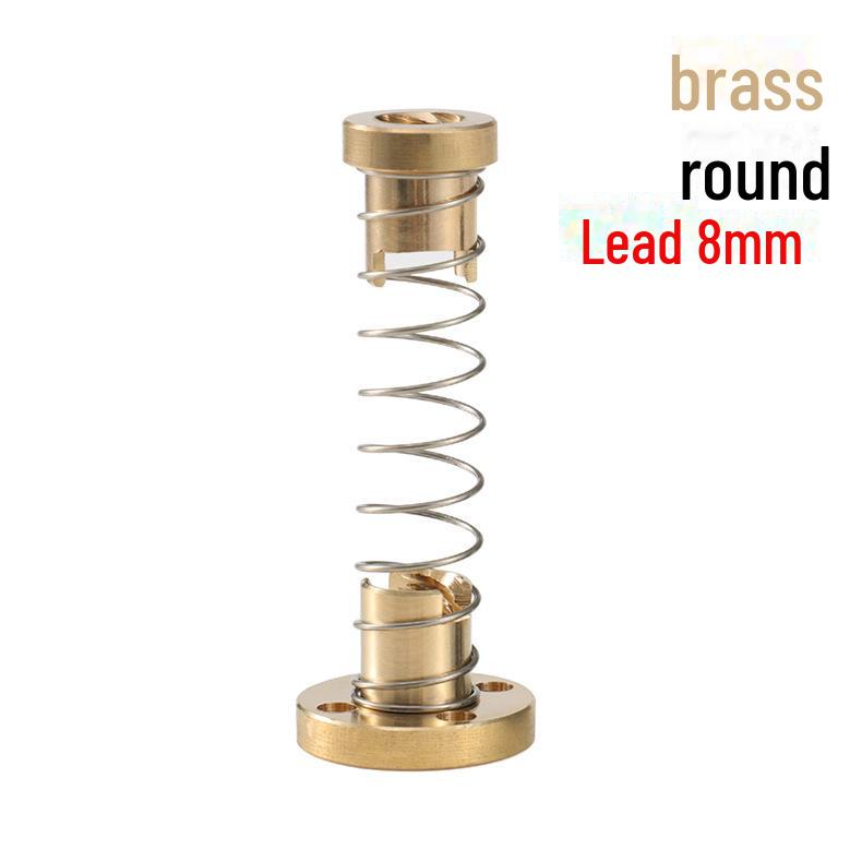 

3DSWAY Высокоточная противозазорная гайка T8 POM для 3D-принтеров и деревообрабатывающих гравировальных станков brass round 8MM