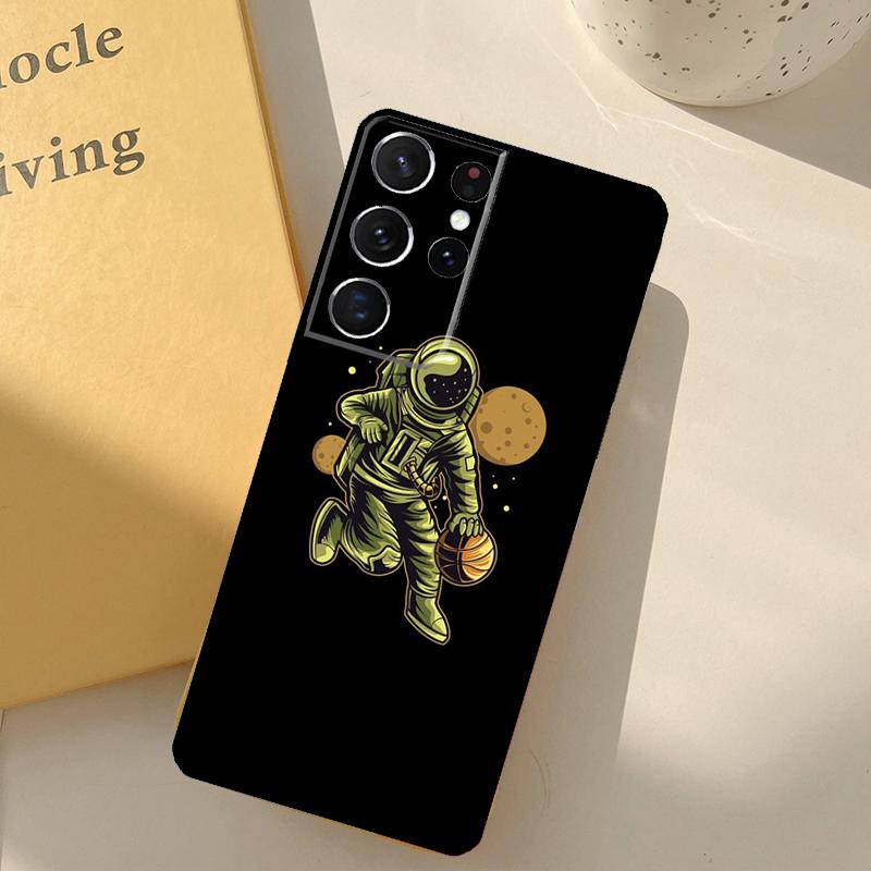 Cartoon Space Astronaut Phone Case For Samsung Galaxy S23 S20 S21 S22 S24 S25 Ultra S9 S10 Plus S25 FE Cover Shell
