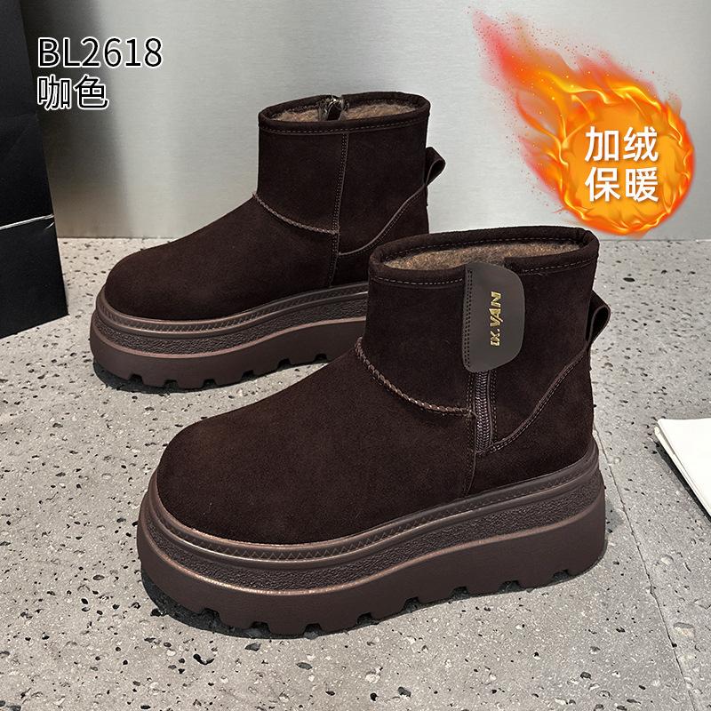 Retro snow boots new winter thick-soled small warm and cold casual shoes