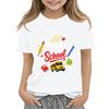 Children's Casual and Fashionable Round-Neck Printed Short-Sleeve Top for Back-to-School