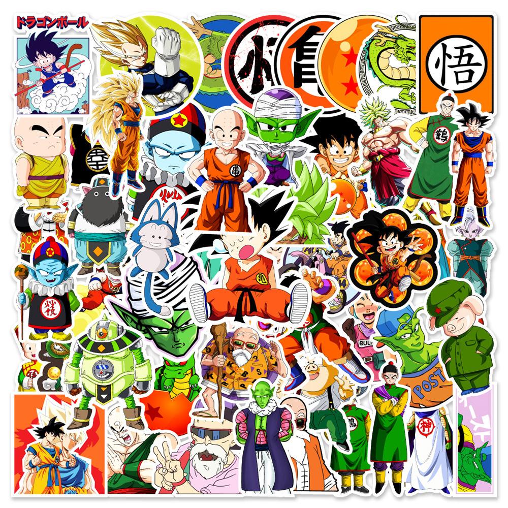 50 100Pcs Anime Dragon Ball Stickers For Kids Diy Graffiti Skateboard Laptop Water Bottle Motorcycle Cartoon Toy Decals Sticker