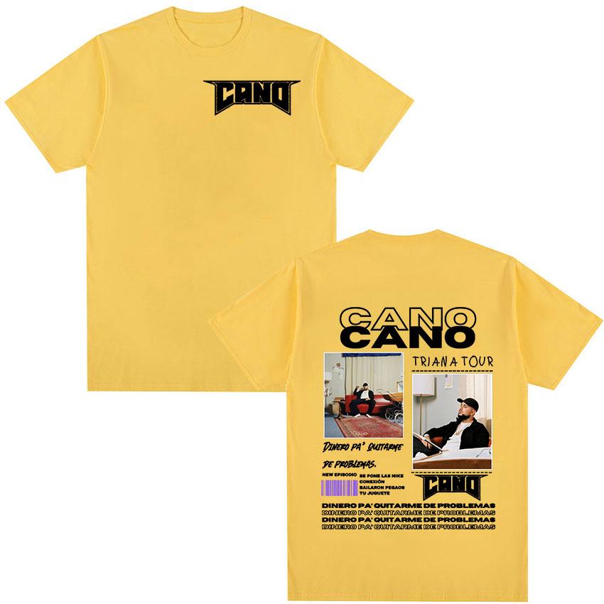 Rapper Cano Triana Tour 2025 new Album T Shirt Unisex fashion Vintage print Tshirt Hip Hop gothic short sleeve tshirts streetwear