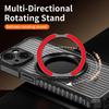 For iPhone 14 Magnetic Case with Kickstand PC+TPU Phone Back Cover