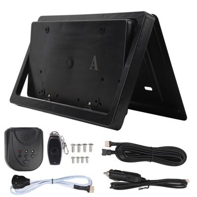 Reversible License Plate Frame with Remotes Control Electric License Plate Holder for  Vehicles