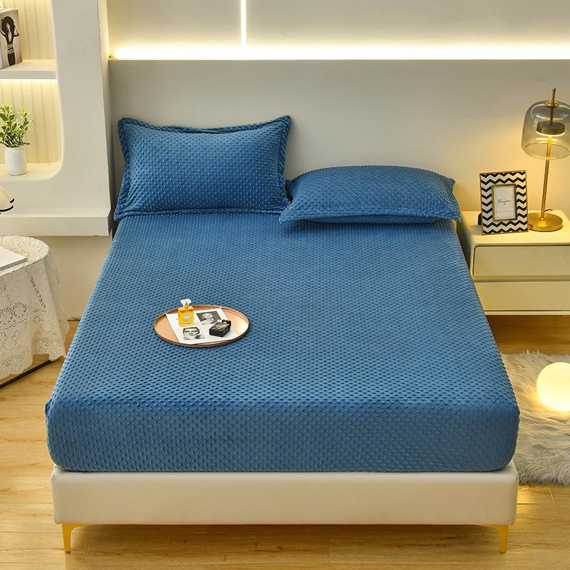 

Сплошная бархатная простыня, эластичное покрывало, защитный чехол для матраса, мягкое на ощупь постельное белье, зимняя теплая фланелевая простыня 1pc 90x200cm