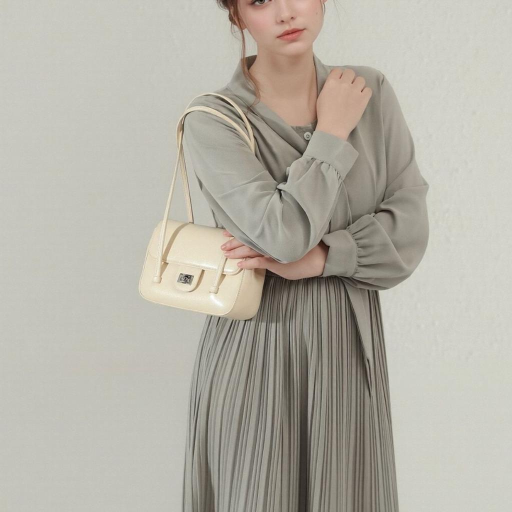Retro Messenger Small Square Bag, High-end Sense Versatile Shoulder Underarm Bag, Simple Foreign Style Portable Women's Bag
