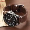 Stitching Suede Leather Watch Strap 18mm 20mm 22mm for Samsung Galaxy Watch7/6/5/4 Vintage Brown Quick Release Bracelet Straps