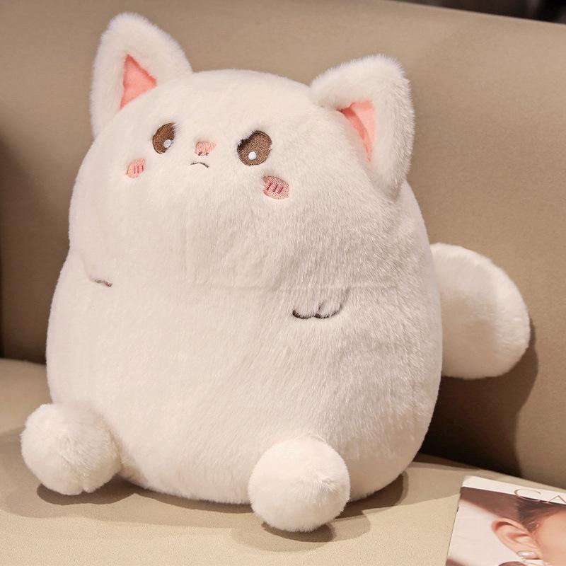 Кукла кошка-пельмень толстая черно-белая кошка плюшевая кукла детская компания подушка подарок на день рождения для девочки 20*25cm   0.19kg