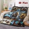 Prehistoric Mammoth Collage 2D Flat Pattern Flannel Blanket, High quality All Seasons, Home Decor, Warmth and Comfort, Perfect for Christmas Gifts.