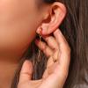 European and American 18K Gold Plated Tassel Earrings: Fashionable Simple Paperclip Chain Design