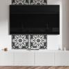 Winylowy Panel Samoprzylepny Do Kuchni 100X50 Cm Kwiatowy Wzór Z Ornamentami