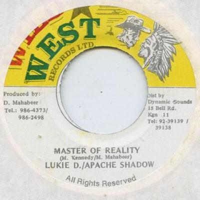 7-Inch-Schallplatte LUKIE D, APACHE SHADOW - Master Of Reality Wild West 1994 Jamaica Reggae, Ska & Dub
