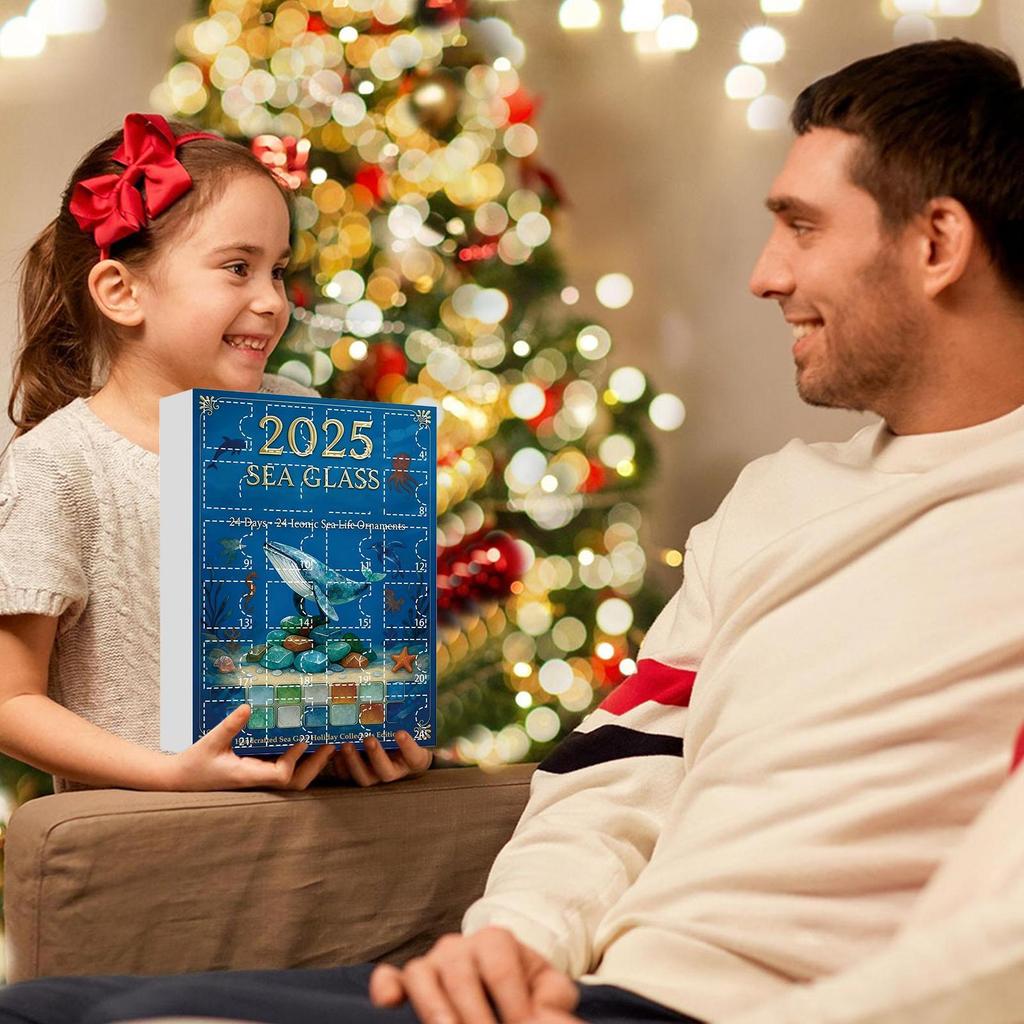 Weihnachts-Adventskalender 2D Acryl-Ornament 24 Tage Countdown Spielzeug Weihnachten Geschenke für Kinder Familien-Spaß Lern-Entwicklungs-Aktivität