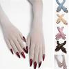 Long Finger Gloves In Sheer Nylon Cosplay Gloves for Dress Accessories, Manicure Display and Stage Costume Styling for Daily Outfits