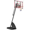 2.4 2.9m Adjustable Basketball Hoop And Stand With Weighted Base Portable On Wheels Red