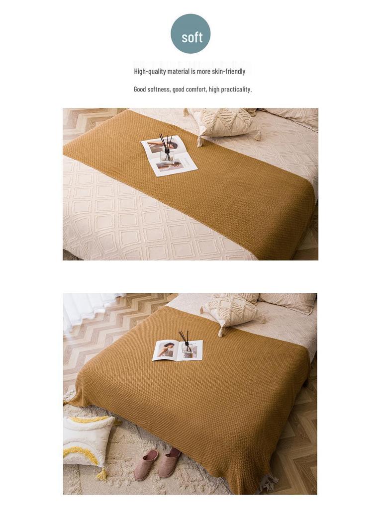 Handmade Tassel Blanket - Cozy Internet Style Sofa Throw, Perfect for Office or Bed