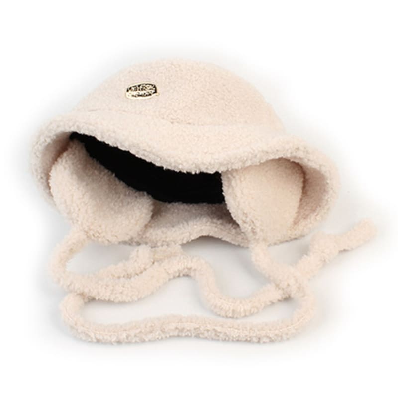 Universal Chemistry Bubble Fleece Ivory Earflap Bucket Hat