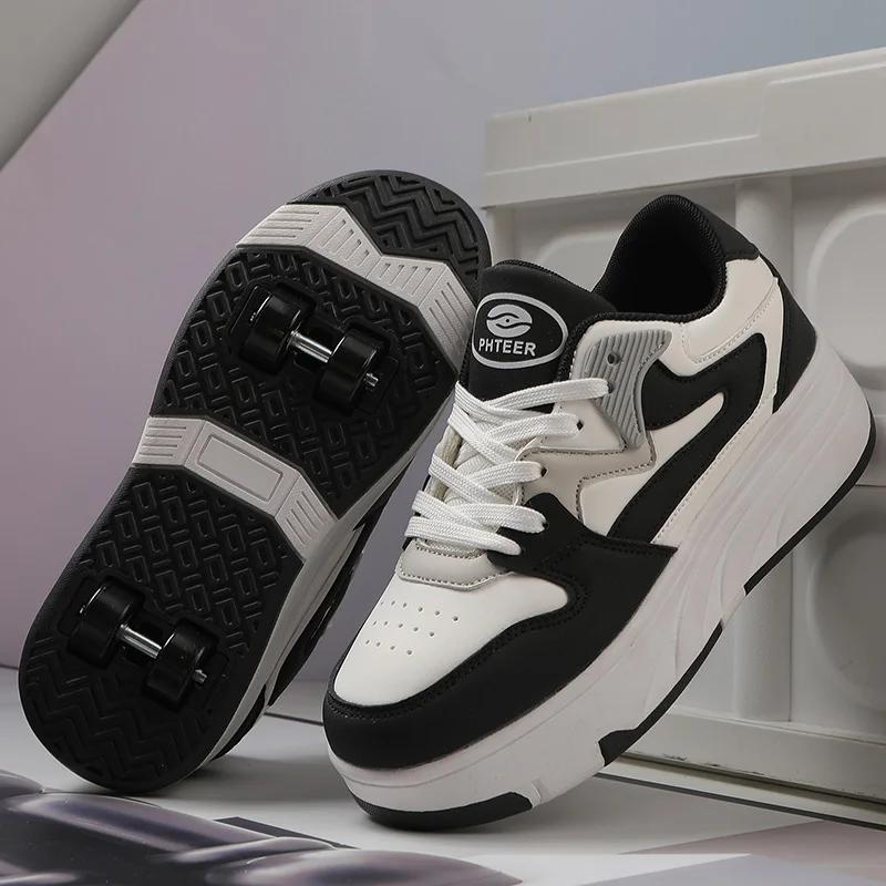 2026 the Latest Girls' Roller Skates Outdoor Breathable Wear-resistant Four-wheel Wheel Shoes Student Roller Skates