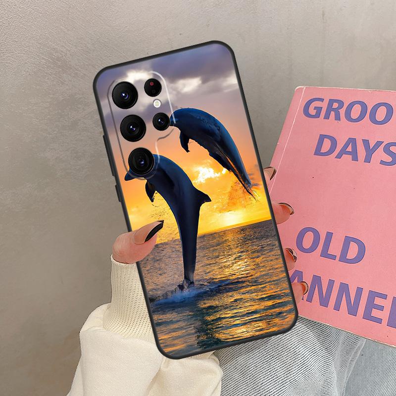 Dolphin Case For Samsung Galaxy S25 Ultra S20 S21 S22 S24 S23 Ultra S9 S10 Plus S25 FE Cover Coque